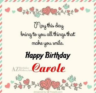 Happy Birthday Carole