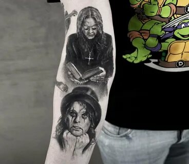 Ozzy and Alice Cooper tattoo by Niki Norberg Photo 22895