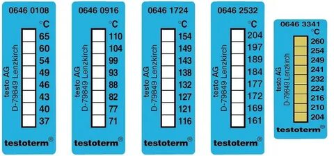 Testo (0646 0916) Термополоски 71-110 ° С (10 шт.) купить де