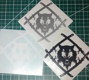 Другая надпись Hollow Squad Xavier Wulf vinyl decal sticker 