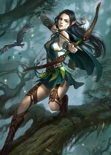 Elven Ranger by Sheng Dong Chica fantasy, Retratos de person