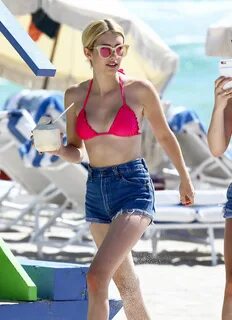 Emma Roberts in Pink Bikini 2016 -13 GotCeleb