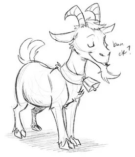 Drawn goat - Pencil and in color drawn goat Good ideas.