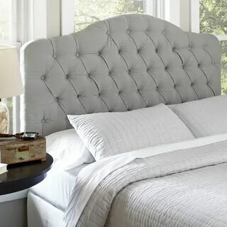 Upholstered in elegant fabric, the Blanchard Headboard combi