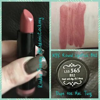 Dupe for Mac Twig - Nyx Round Lipstick in B52. Lip colors, L