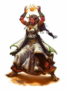 Female Noble Efreeti - Pathfinder PFRPG DND D&D 3.5 5E 5th e