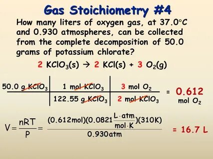 Stoichiometry, Gas Stoichiometry - Presentation Chemistry