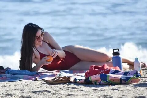 Free Scout Willis Rocks a Red Swimsuit While Enjoying the Da