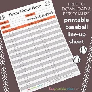 Printable Baseball Lineup Sheet - Free Printables Online