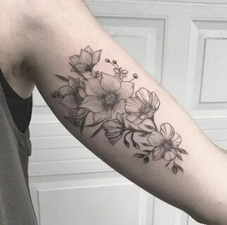 Floral Tattoos Floral tattoo, Bicep tattoo women, Inner arm 