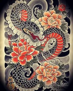 японская змея тату 26.11.2019 № 003 -japanese snake tattoo- 