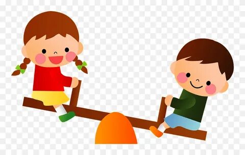 Download Seesaw Children Clipart - Cartoon - Png Download (#