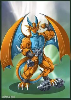 Muscular dragon by DQueen -- Fur Affinity dot net