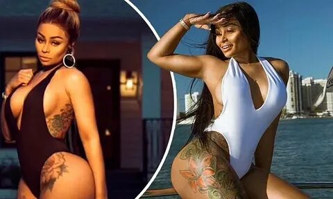 Blac Chyna shows off cleavage in two revealing swimsuits