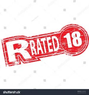 Rubber Stamp Illustration Showing R Rated Stock Illustration