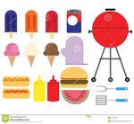 Summer clipart summer bbq - Pencil and in color summer clipa