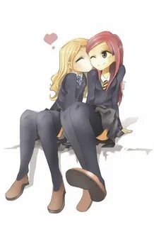 Commission - Luna x Ginny by Power-J Harry potter cartoon, H