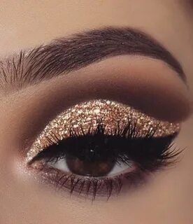 gold glitter eyeshadow;make up tutorial;make up for brown ey