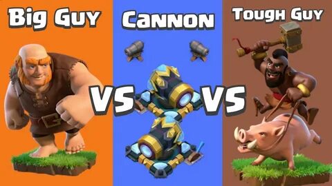Every Level Cannon VS Hog Rider and Giant Clash of Clans - Y