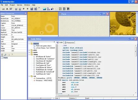 Screenshot, Review, Downloads of Freeware MASM Builder