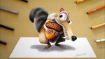 3D Drawing: Scrat Ice Age - YouTube