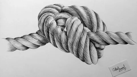 Drawing a knot with pencil - YouTube