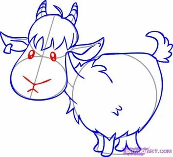 How To Draw A Cartoon Goat by Dawn Goat art, Drawings, Goat 