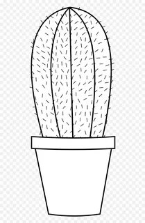 Cactus Emoji Black And White - areas