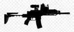 Download Assault Rifle Silhouette Png - M4 Ssystem Full Rifl