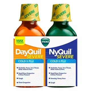 Dayquil Nyquil Severe Con Vicks Vapocool Para La Tos La Grip