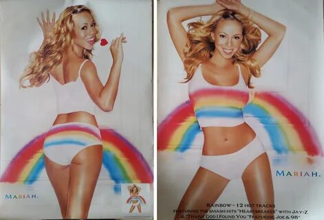 MARIAH CAREY RAINBOW 2-sides promo poster 3x3ft. NM. $29 Coo