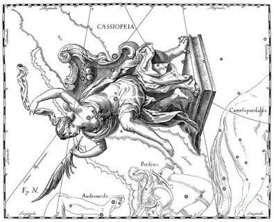 Cassiopeia Drawing by Johann Hevelius Fine Art America