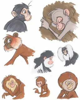 Animal drawings, Monkey illustration, Character design