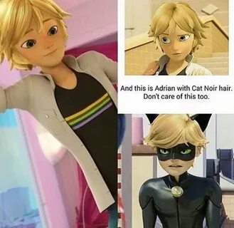 Adrien with Chat noir's hair Wiki Miraculous Amino