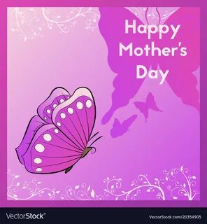 Happy mothers day ecard for your mom violet Vector Image