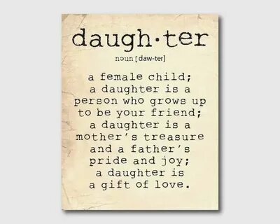 Girl's Room Wall Art A Daughter is a Person Daughter Etsy Da