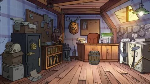 Grunkle Stan's office. Gravity falls art, Gravity falls, Fal