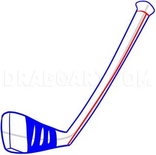 How to Draw a Hockey Stick, Coloring Page, Trace Drawing