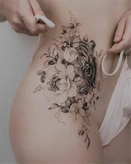 50 Gorgeous And Sexy Hip Thigh Floral Tattoo Designs You Wil