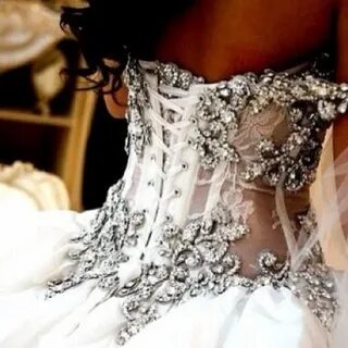 Bedazzled wedding gown corset. Omg stunning. Bling wedding d