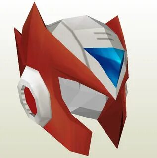 Megaman X Papercraft Pattern Zero Helmet Cosplay Etsy