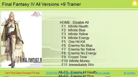 PC Trainers By Mr.AntiFun: FINAL FANTASY IV ALL VERSIONS TRA