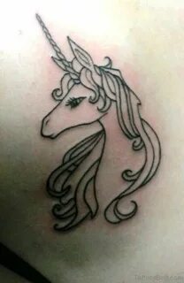 Black Outline Unicorn Tattoo Design Tattoos, Unicorn tattoos