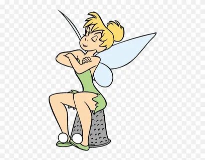 Download Tinker Bell Sitting On A Thimble - Tinkerbell Color