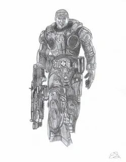 Marcus Fenix from Gears of War Pencil drawings, Art, Drawing