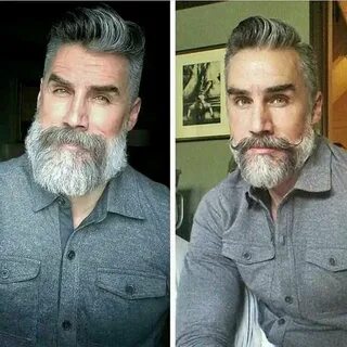 Short Beard Styles for Men - Salt and Pepper Beard Style #me