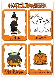 Halloween - flashcards Хэллоуин