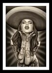 Ranchera by Spider Latina Mexican GIrl Tattoo Wall Art Print