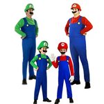 New Game Luigi Super Mario Plumber Cosplay Costumes Men Wome