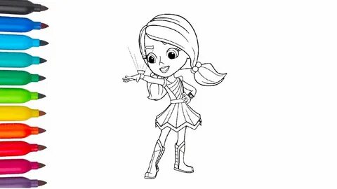 Rainbow Rangers Bonnie Blueberry Coloring book Радужные рейн